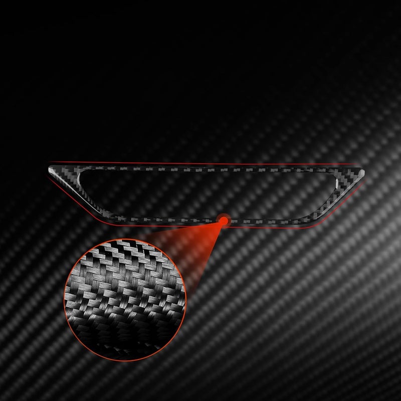 Edinstry Soft Carbon Fiber Engine Compartment Handle Trim Cover Sticker for Corvette C8 2020-2024, 1PCS Engine Bay Handle Panel Frame Trim, Interior Decoration Accessory - Image 2